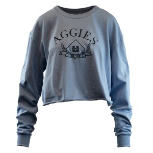 Women's Champion Utah State Aggies Cropped Long Sleeve T-Shirt